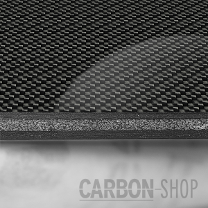 400mm x 900mm mit sehr flexiblem Gelcoat CFK Carbon Platte/Matte 1mm 